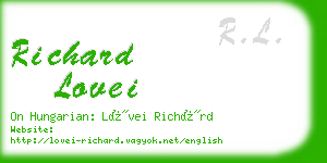 richard lovei business card